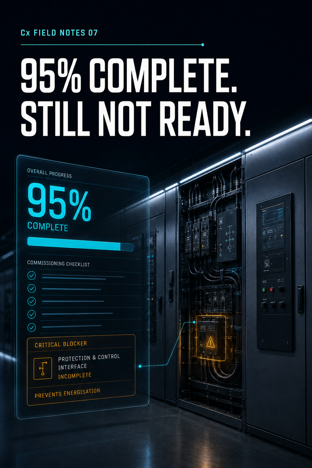 Concept illustration for 95% Complete. Still Not Ready.
