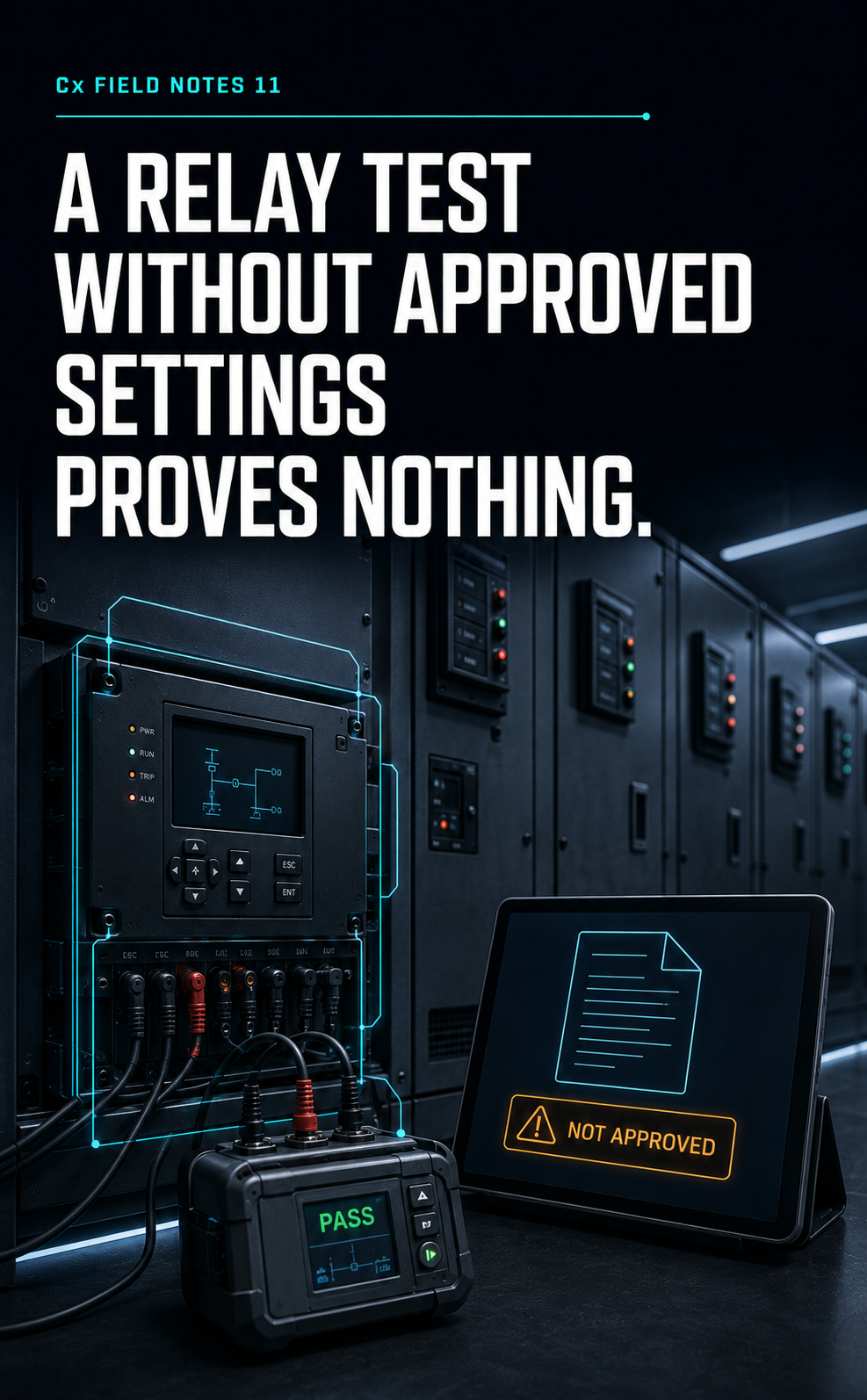 Concept illustration for A Relay Test Without Approved Settings Proves Nothing